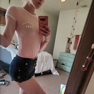 Wet Seal Cropped Babydoll Tee